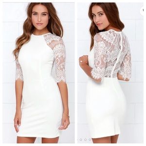BB Dakota Dress, Sheer Lace Back M